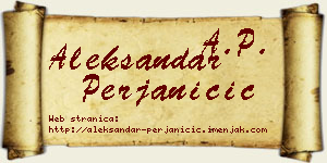 Aleksandar Perjaničić vizit kartica